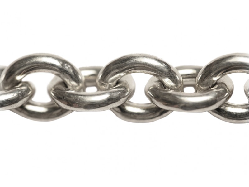 Sterling Silver 925 Chunky Oval Trace Chain, 15 x 13 mm, 3.4 thickness