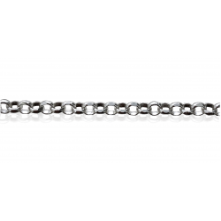 Sterling Silver 925 Diamond cut Rolo Belcher Chain, 2.4 mm (52)