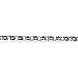 Sterling Silver 925 Diamond cut Rolo Belcher Chain, 2.4 mm (52)