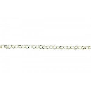 Sterling Silver 925 Rolo Diamond Cut Belcher Chain, 1.75 mm (52)