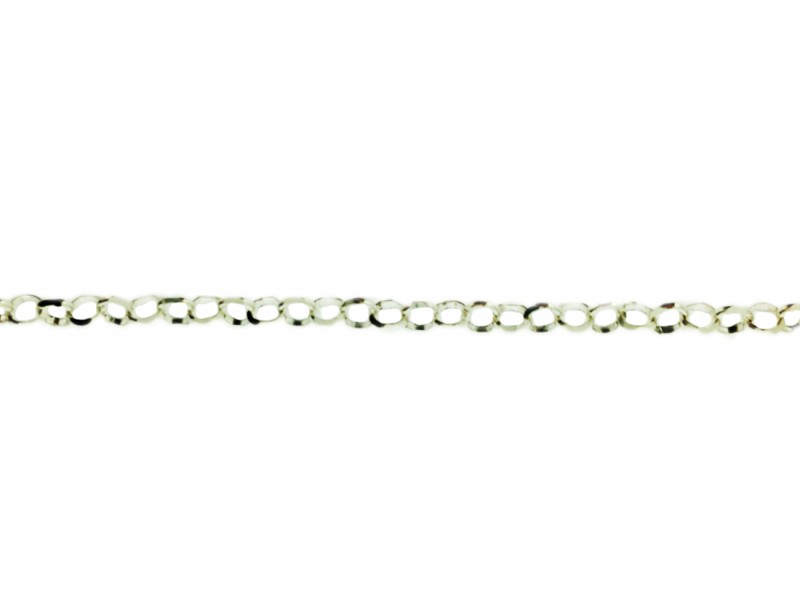 Sterling Silver 925 Rolo Diamond Belcher Chain, 1.8 mm (45)