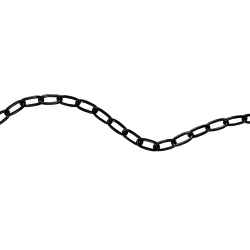 Sterling Silver 925 - Black Rhodium - Trace Chain - 2.4mm x 5mm