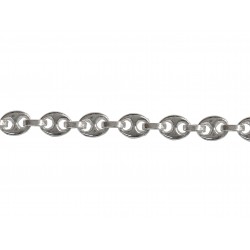 Sterling Silver Anchor / Puffed Gucci Chain - 1.2mm (45)