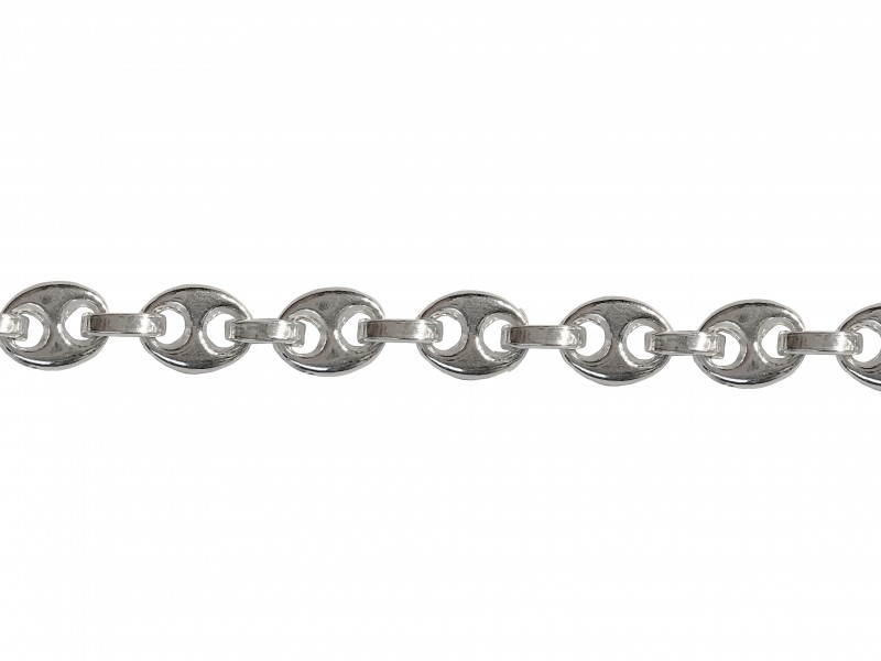 Sterling Silver Anchor / Puffed Gucci Chain - 1.2mm (45)