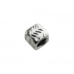 Sterling Silver 925 Square Bead 4.5mm, 3.7 mm hole