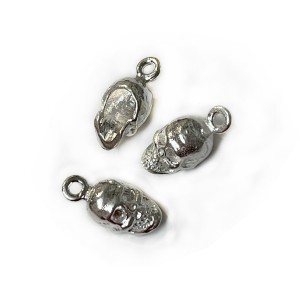 SILVER 925 SKULL CHARM WITH RING