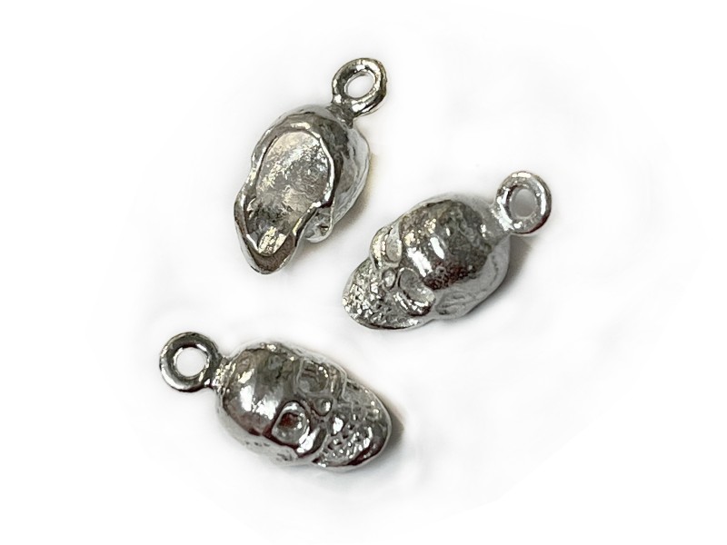 SILVER 925 SKULL CHARM WITH RING