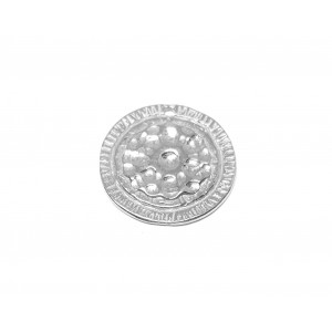 Sterling Silver 925 Patterned Disc Pendant