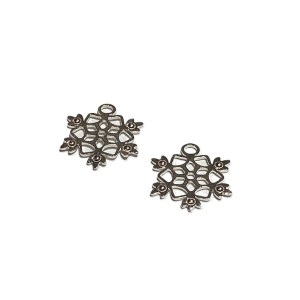 S925 Silver Snowflake Charm (with ring)