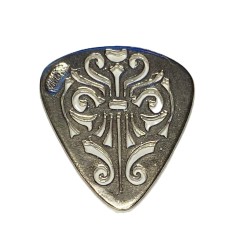 Sterling Silver 925 Pierced Out Plectrum Pendant