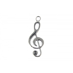 Sterling Silver 925 Treble Clef Pendant