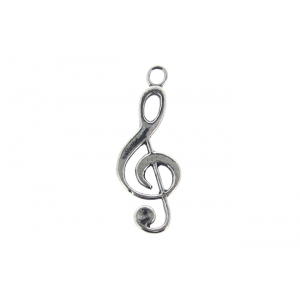 Sterling Silver 925 Treble Clef Pendant