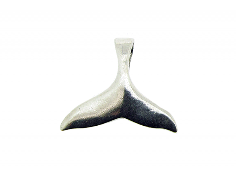 Sterling Silver 925 Small Whale Tail Pendant