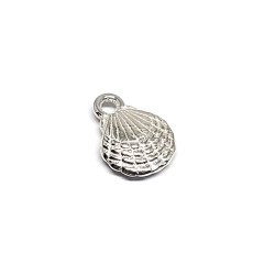 SILVER 925 MINI SCALLOP SEASHELL CHARM WITH RING 12mm