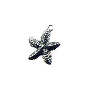 Sterling Silver 925 Starfish Pendant (with ring)