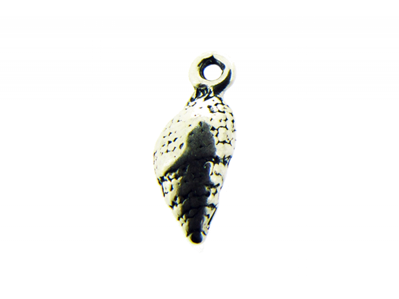 Sterling Silver 925 Cantharus Seashell Charm with ring 15.2mm
