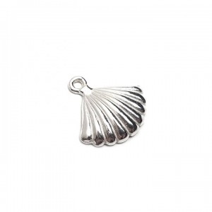 Sterling Silver 925 Scallop Seashell Pendant (with ring)