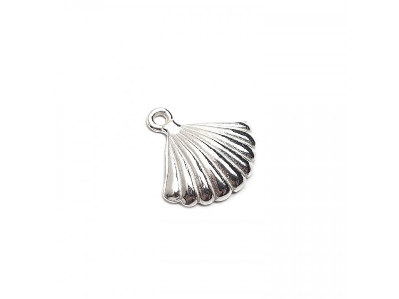 Sterling Silver 925 Scallop Seashell Pendant (with ring)