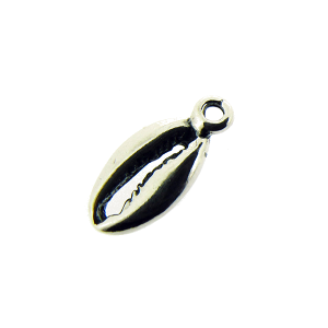 Sterling Silver 925 Cowrie Shell Charm with ring 16.4mm