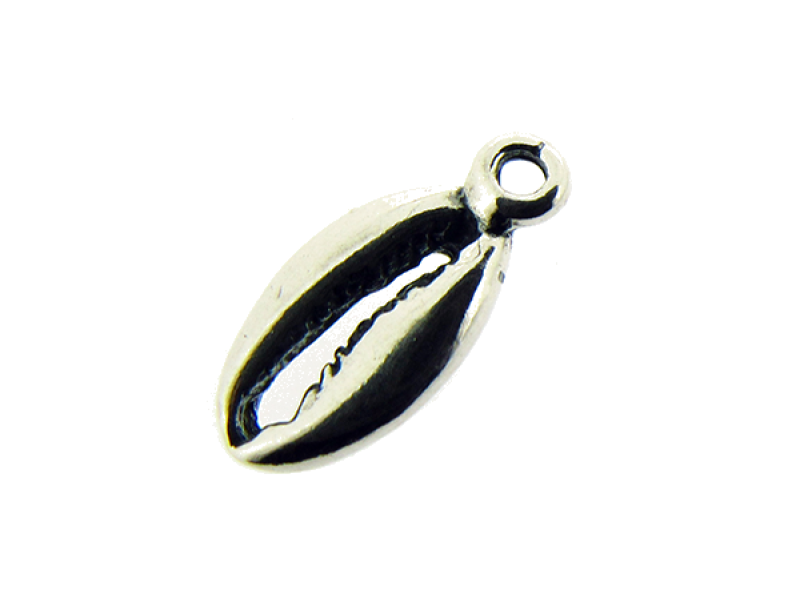 Sterling Silver 925 Cowrie Shell Charm with ring 16.4mm