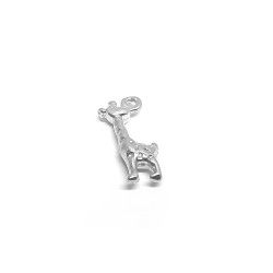 Sterling Silver 925 tiny Giraffe Charm 5mm x 12mm