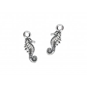 Sterling Silver 925 Tiny Seahorse Charm