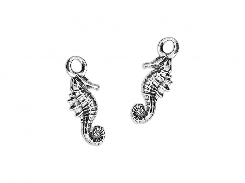 Sterling Silver 925 Tiny Seahorse Charm