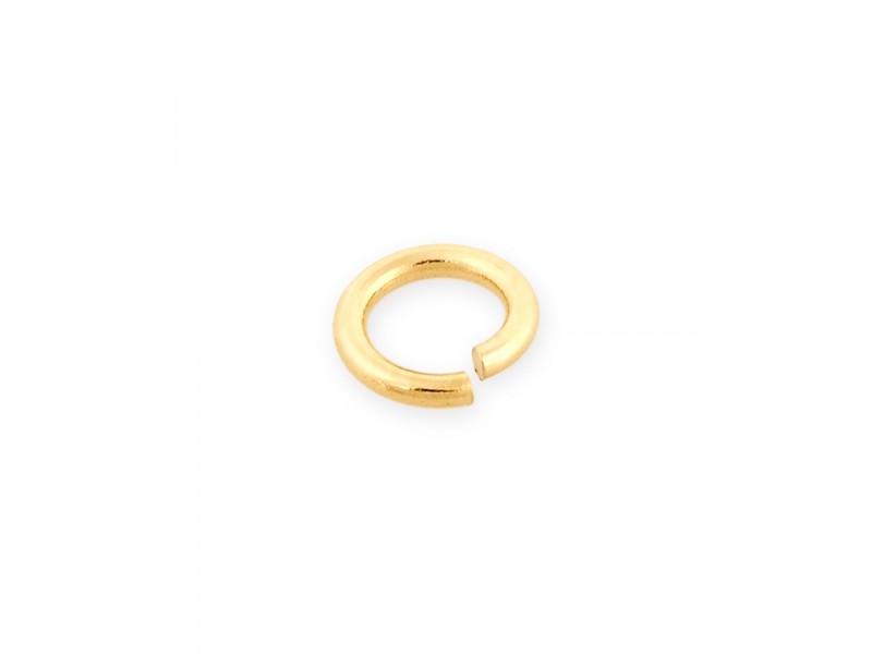 9K Yellow Gold Medium Weight Open Jump Ring D 5mm wire 1mm 