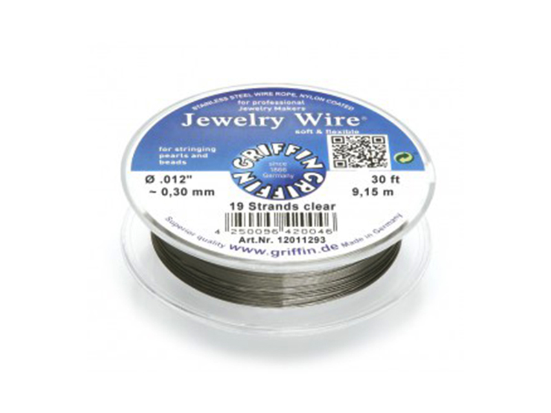 Jewellery Wire 19 Strand - 30ft x 0.012'' (0.30mm) - Clear
