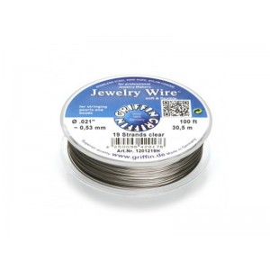 Jewellery Wire 19 Strand - 100ft x 0.021'' (0.53mm) - Clear