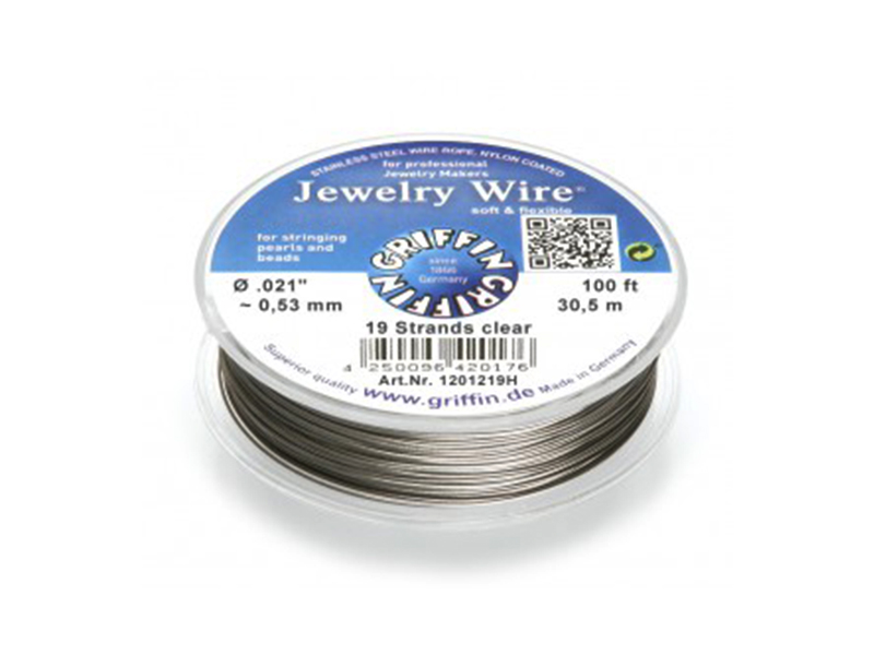 Jewellery Wire 19 Strand - 100ft x 0.021'' (0.53mm) - Clear