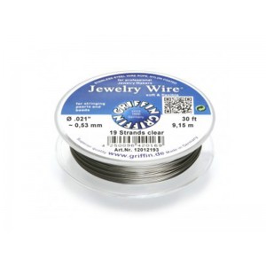 Jewellery Wire 19 Strand - 30ft x 0.021'' (0.53mm) - Clear