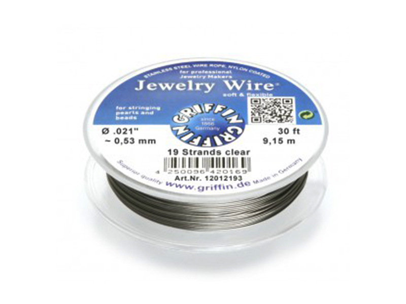Jewellery Wire 19 Strand - 30ft x 0.021'' (0.53mm) - Clear