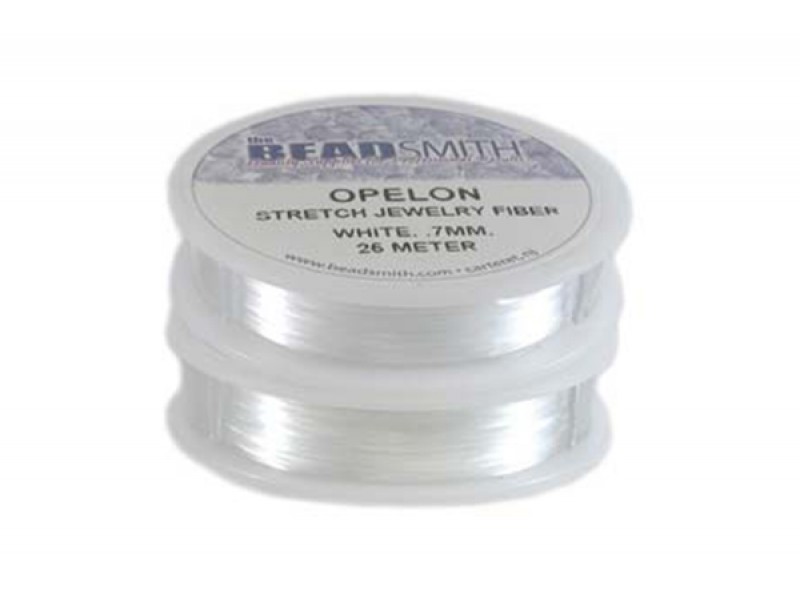 OPELON Stretch Fibrous Silicon - Clear - 0.7mm x 25 meters