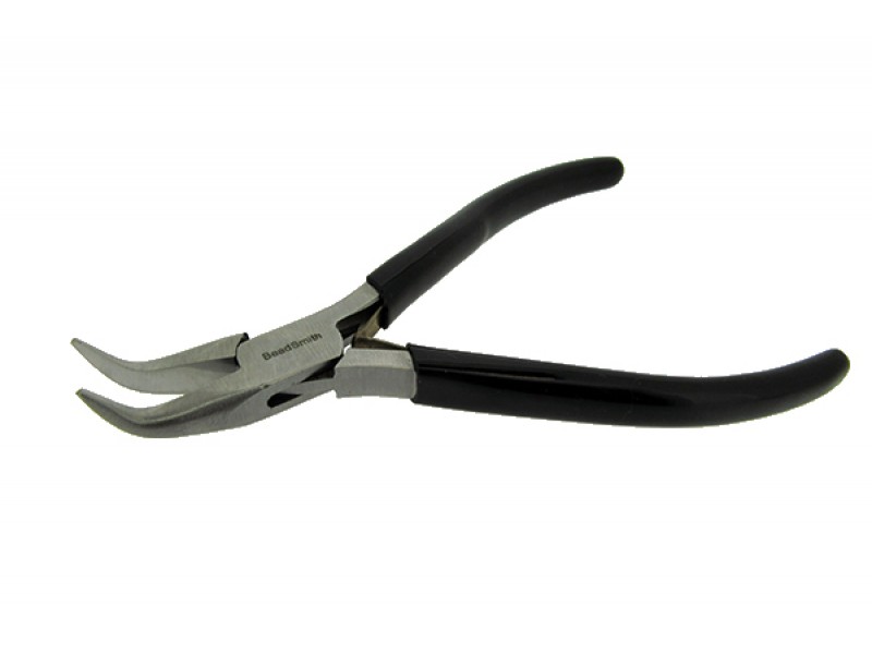 Super fine bent Chain Nose Pliers with Spring 115mm The BEADSMITH