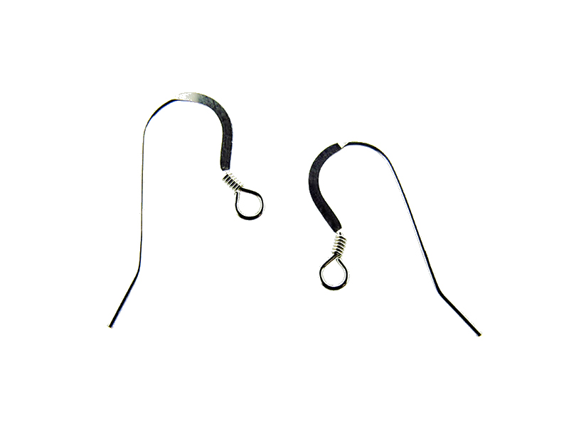 Sterling Silver 925 Ear Wires (with coil) - 25mm