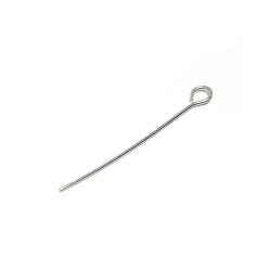 Sterling Silver 925 Eye Pin 0.6mm x 2'' - pack of 10