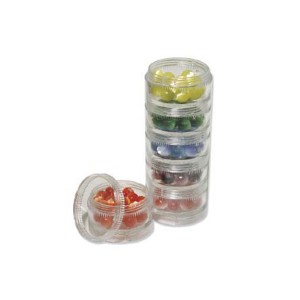 Plastic Stack Jars 6pcs The BEADSMITH