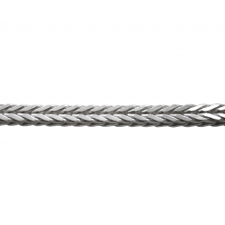 Sterling Silver 925 Foxtail/Rope Chain, 3 mm