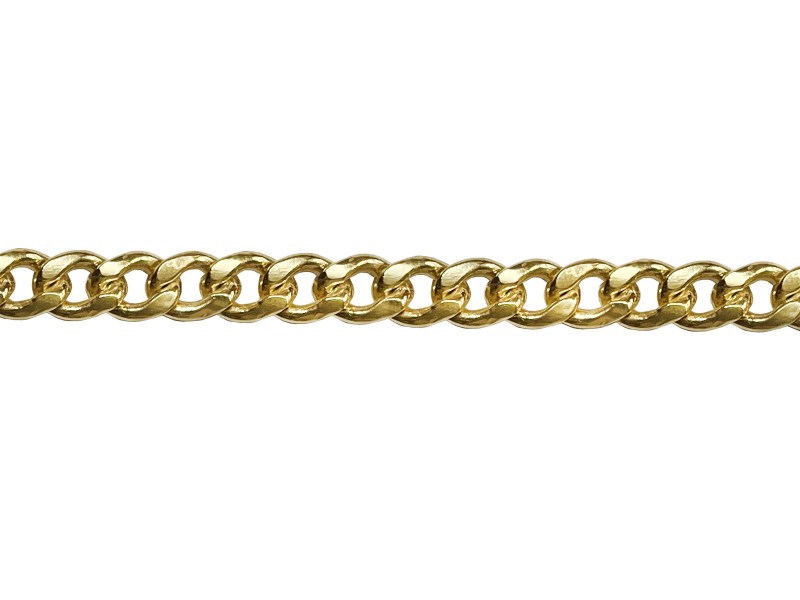 14K Gold Filled Thick Curb Chain - 6mm x 8mm / 1.5mm Wire