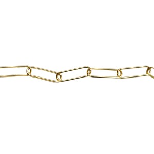 18K Gold Filled Plain Small Drawn Cable Chain - 12mm x 4mm