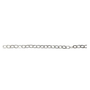 Sterling Silver 925 Oval Flat Link Chain - 2.5 x 3.8mm (57)