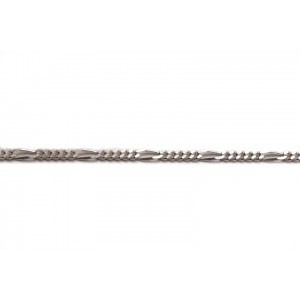 Sterling Silver 925 Fine Flat Figaro Chain, 1.7 mm (26)