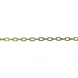 Gold Plated Brass Chain - 3.3mm x 5.3mm, 0.7mm wire