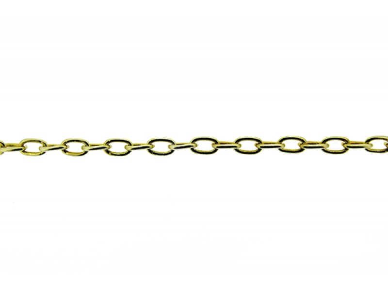 Gold Plated Brass Chain - 3.3mm x 5.3mm