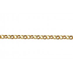 Gold Plated Brass Rolo Belcher Chain - 2.4mm