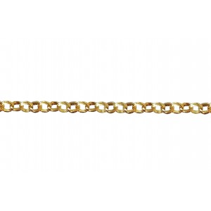 Gold Plated Brass Rolo Belcher Chain - 2.4mm