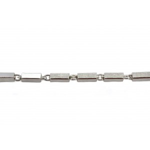 Sterling Silver 925 Square Wire Bar and Round Links (46)