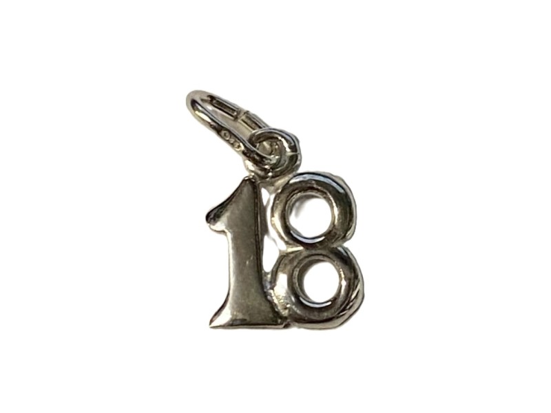 S925 SILVER 18 BIRTHDAY PENDANT 