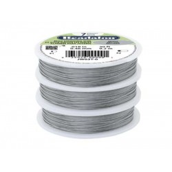 7 Strand Stainless Steel Bead Stringing Wire, .010 in (0.25 mm), Bright, 30 ft (9.2 m)